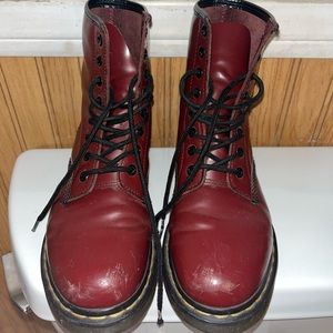 Red Dr. Marten boots